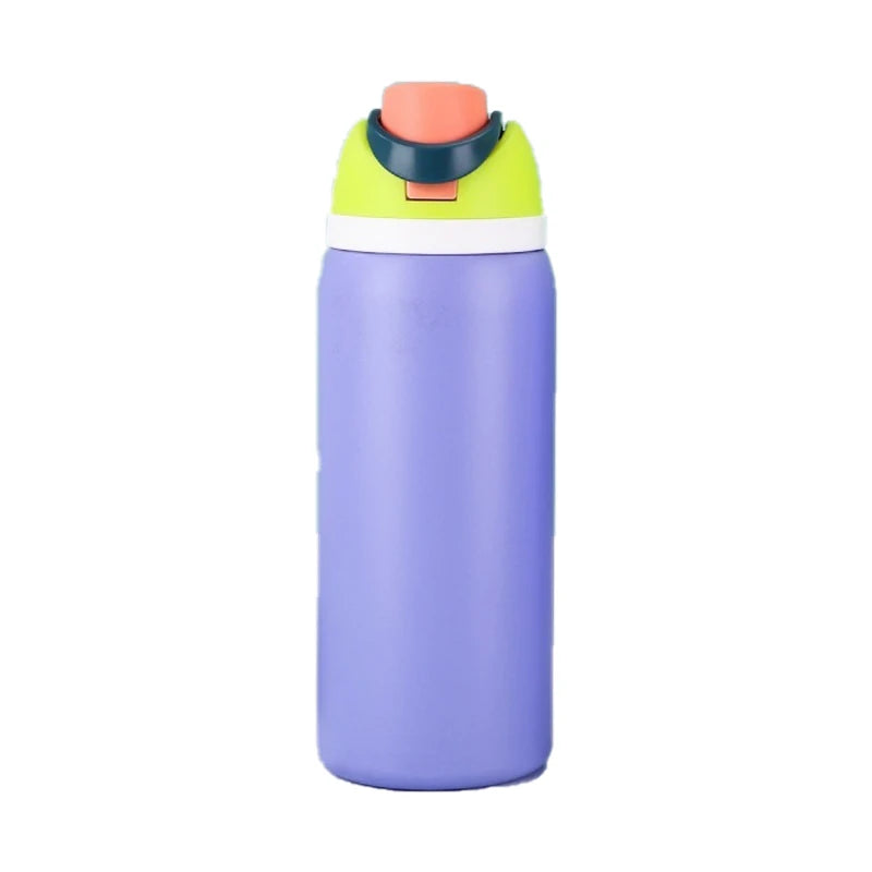 Insulated Stainless Steel Water Bottle with Straw (19oz, 24oz, 32oz)